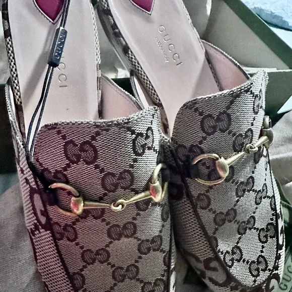 ❤️ NIB Gucci Princetown Mule – Macro GG Canvas, Size 38, With Box & Dust Bags - Picture 9 of 11